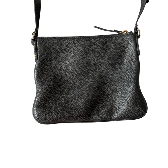 KATE SPADE BLACK “JACKSON” TOP ZIP PEBBLED LEATHER CROSSBODY BAG - Picture 6 of 11